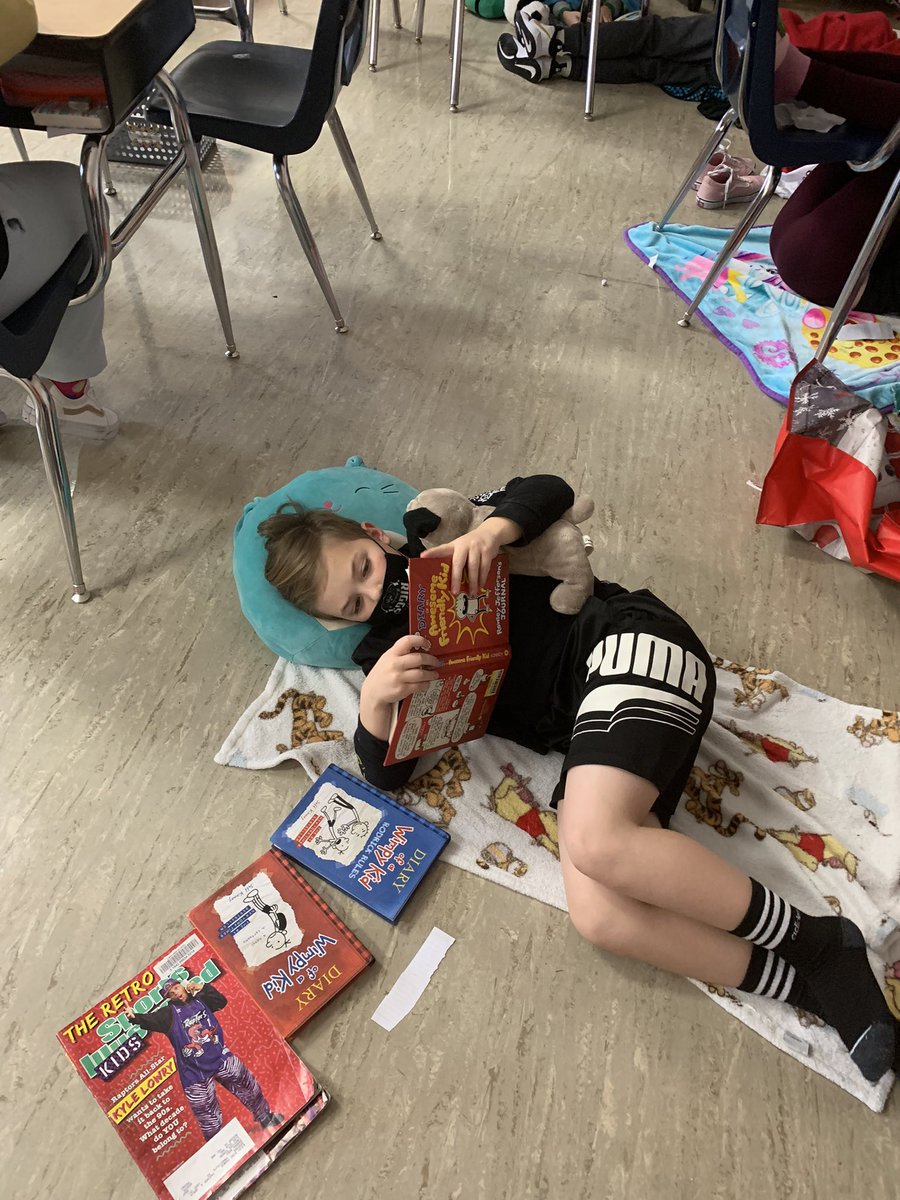 Reading Class in Ms. Huber’s class today!! #readingforpleasure