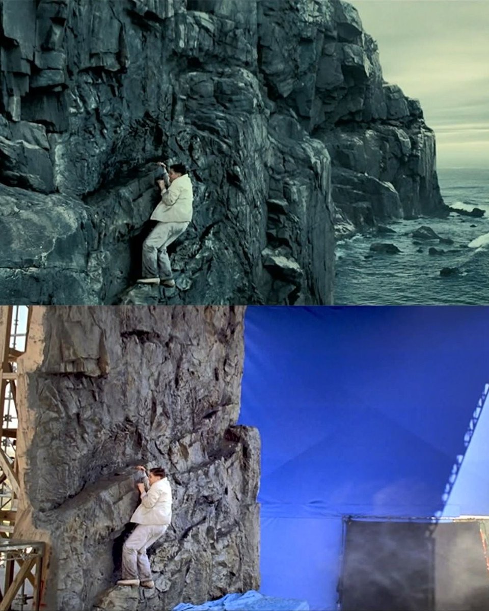 Martin Scorsese’s “Shutter Island (2010)” before and after CGI. 🎬✨