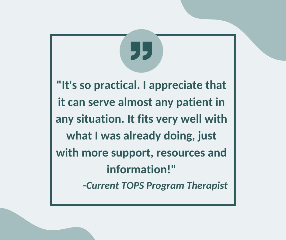 Hear from a therapist talking about the Teen Online Problem-Solving (TOPS) Program. We love that the program supports both patients and therapists! 
#goodnews #spotlightpost #tbi #abi #brainrecovery #brainyTOPS