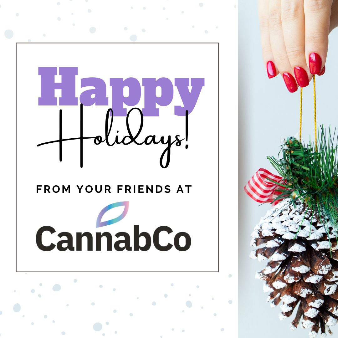 Cannabco's tweet photo. From all of us here at CannabCo we wish you a safe and happy holiday, see you in 2022!
#holidaywishes #odourlesscannabis #purecann #cannabisindustry #cannabisbusiness #cannabiscommunity https://t.co/yROp40CCoj