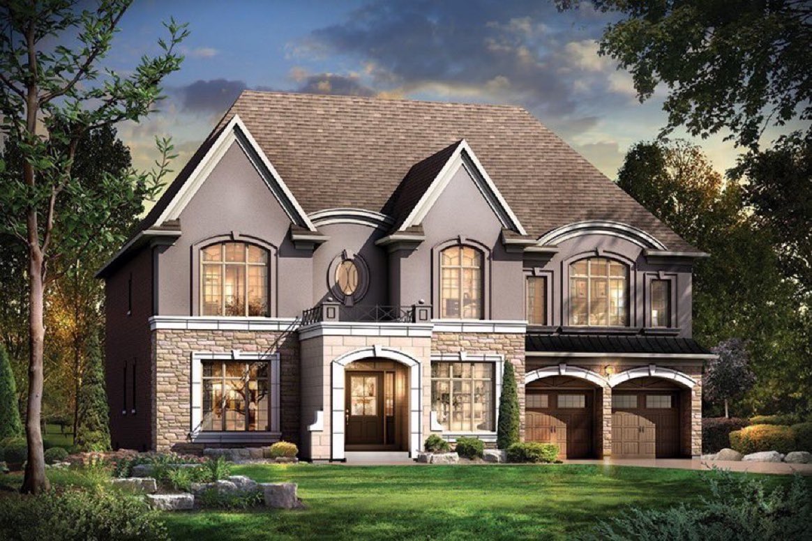Here is a look at the beautiful exterior of 'The Opal'. Only 3 ravine lots remain from our #Kleinburg Crown Estates Fabergé Collection. These homes have luxurious interiors that are built for family life. Call 416-798-7070.