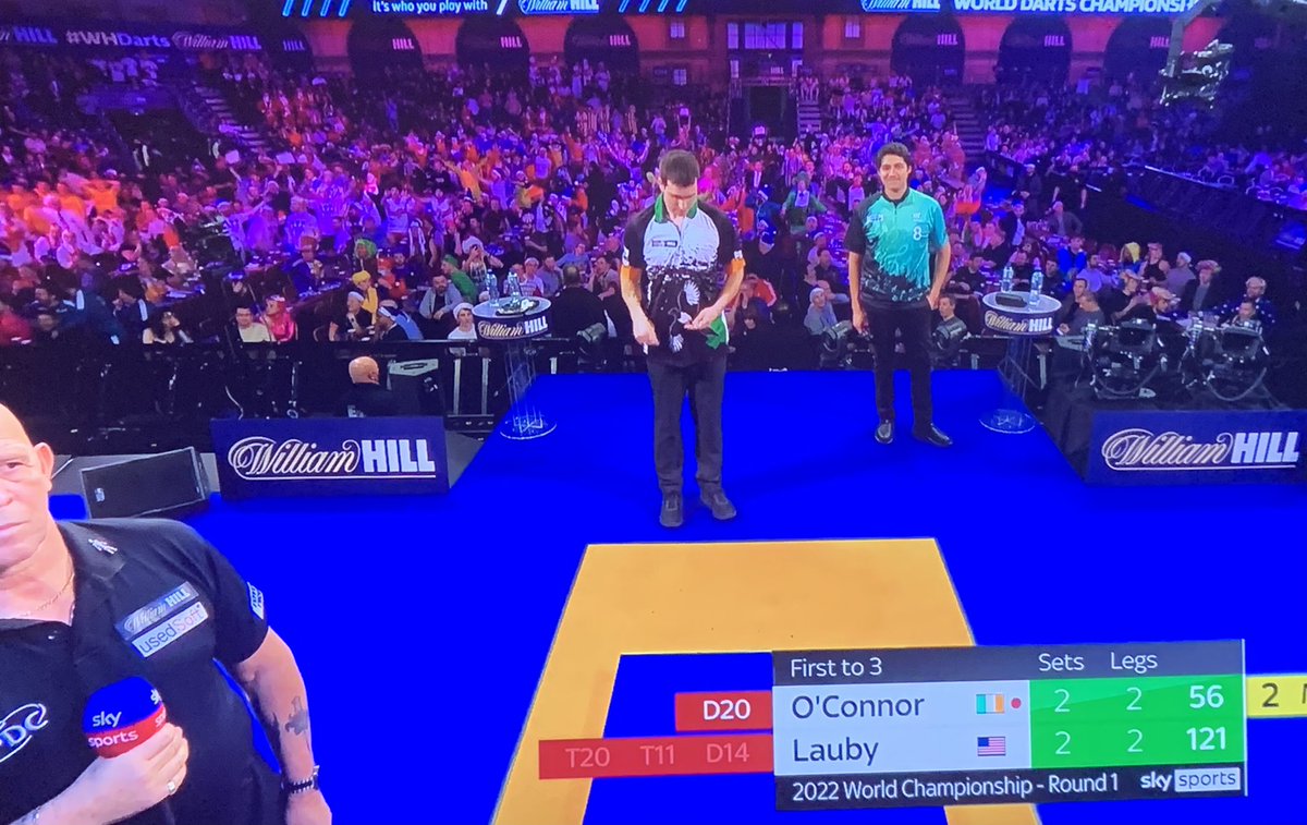 ProstateUK's tweet photo. π― The βMan of Menβ is at the #darts.
π It must be Christmas!
π Thanks to Paul, Laura, Michael & all the #TeamDarts badge wearers!
#PDCWorldDartsChampionship
#LoveTheDarts https://t.co/AXhpcr0Kh6