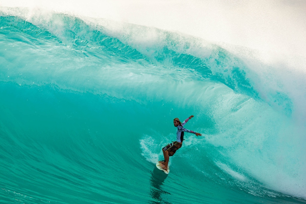 Brian Conley, Lance’s Right. "Most photographers shoot this wave in the evening for that perfect light," says photographer Tom Servais, "but I like this early morning look. And Conley’s so good in the barrel."