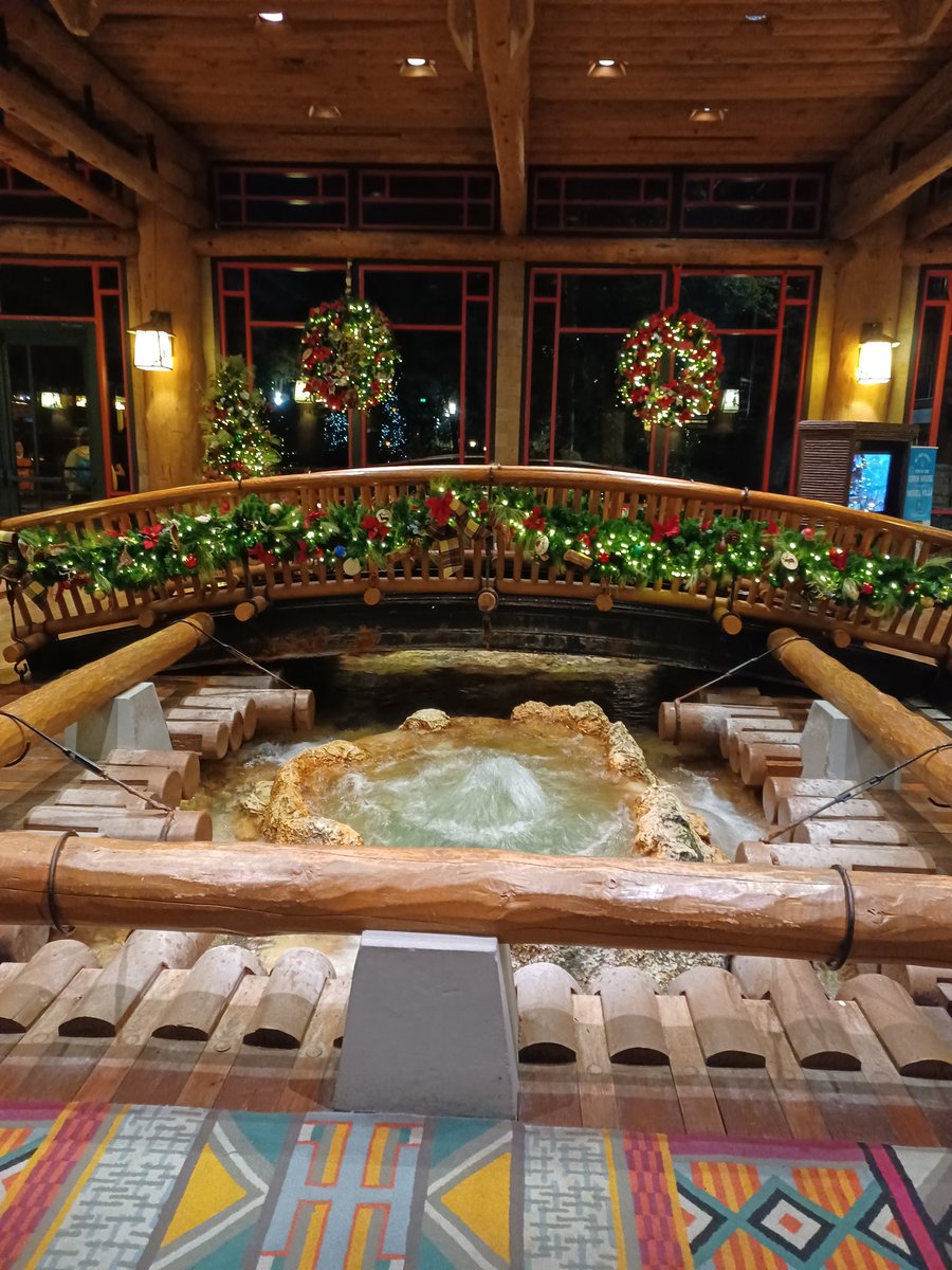 Disney's Wilderness Lodge is beautifully decorated for the holidays.