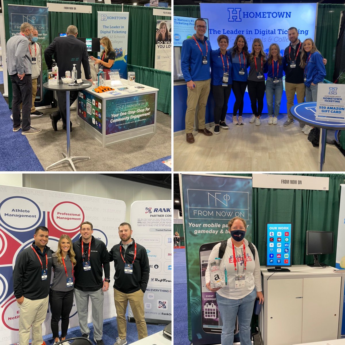 FromNowOnExp's tweet photo. Our team had an AMAZING time connecting with many clients & partners at the National Athletic Director’s Conference in Denver earlier this week!
Thank you to everyone who stopped by our booth - see you next year in Nashville!
#AdConf21 #highschoolsports https://t.co/aGVbmGhLZz