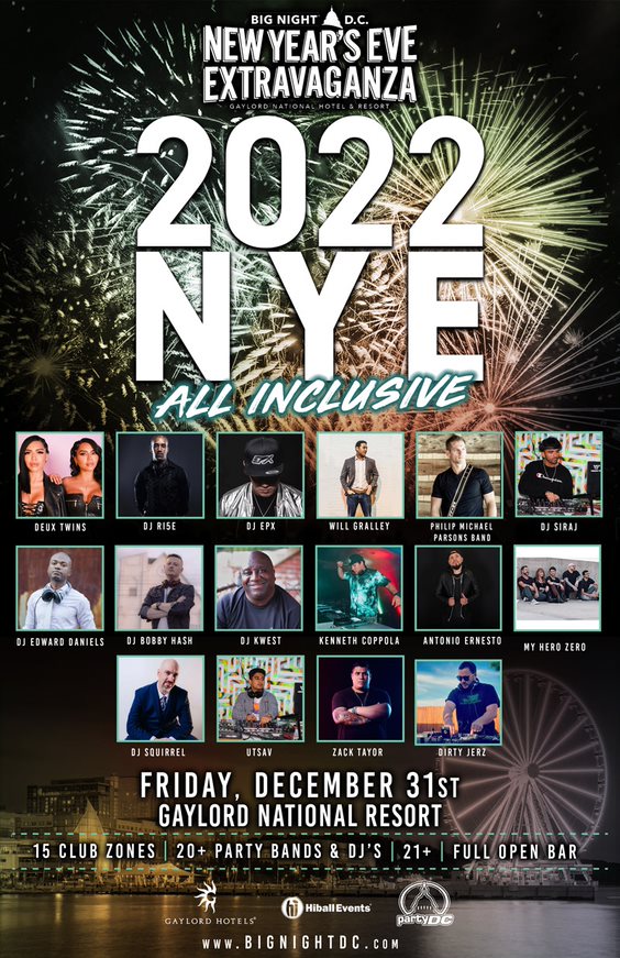 New Year's Eve <a href="/BigNightDC/">Big Night DC</a> at the <a href="/GaylordNational/">Gaylord National</a>  - Ticket and Hotel Room Prices Increase Tomorrow - Fri, Dec 17th - where will you be when the clock strikes midnight?!?! - BigNightDC.com