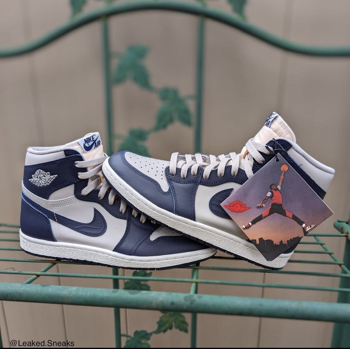 nicekicks's tweet photo. Here’s a closer look at the “Georgetown” AJ1 High Retro ‘85 dropping in March. 🔍 https://t.co/KnKWS1KFcc