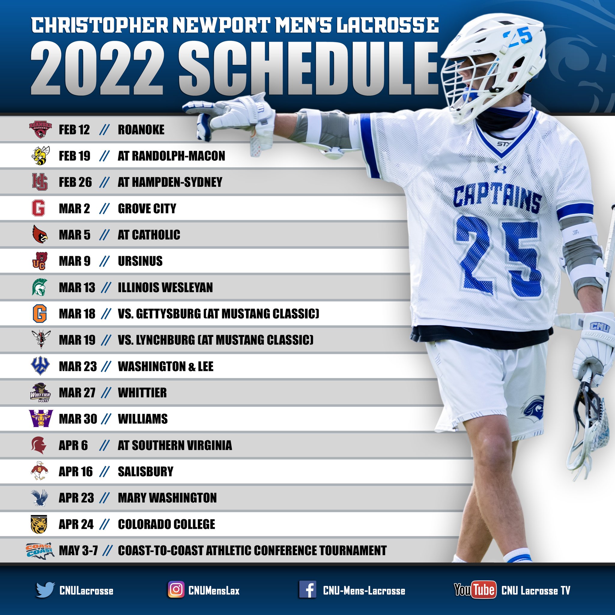 Cnu Finals Schedule Spring 2022 Cnu Men's Lacrosse (@Cnulacrosse) / Twitter