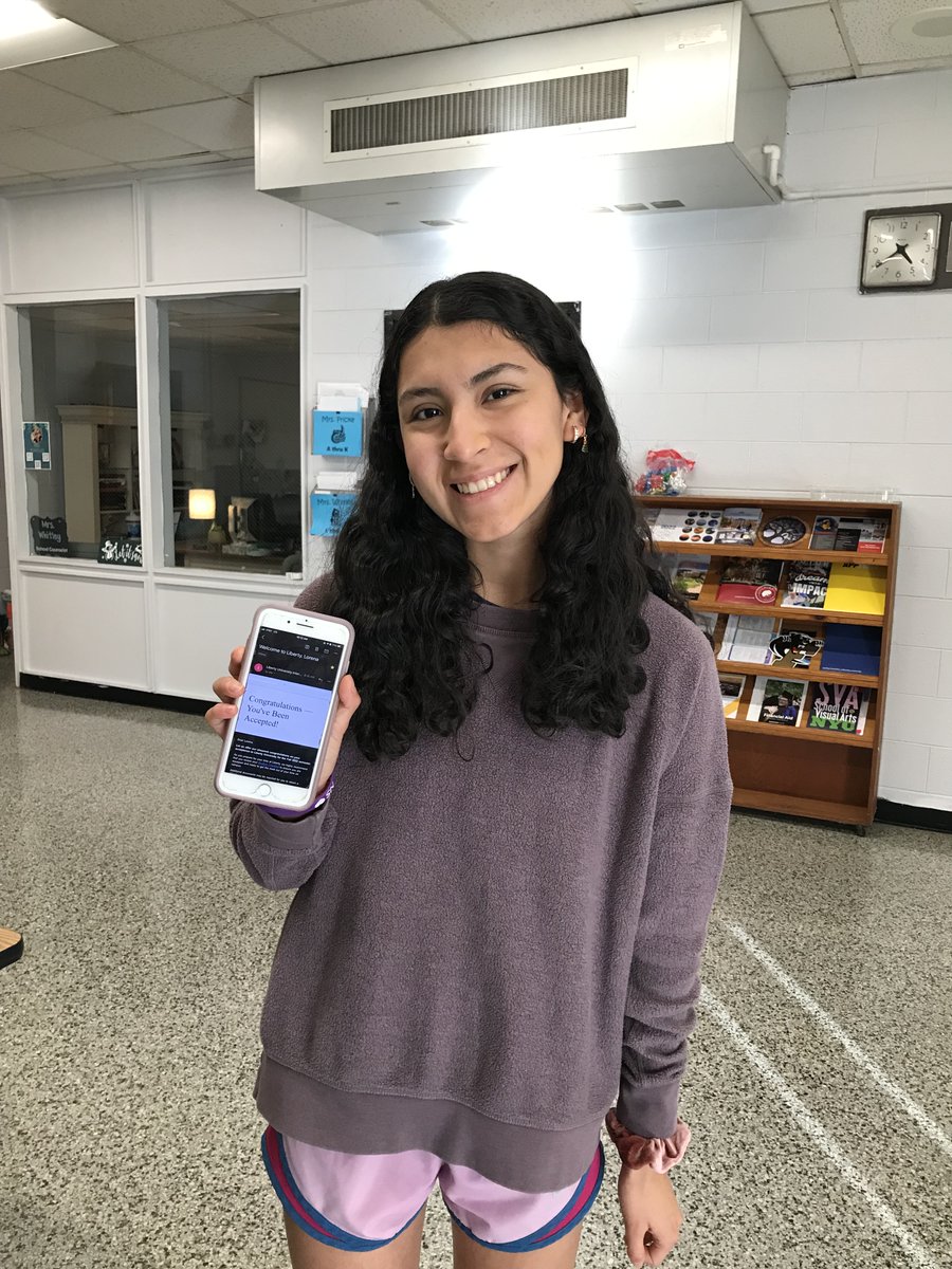 LindseyBKennedy's tweet photo. It's an exciting time for our seniors! Congrats to Lorena on her acceptance to @LibertyU! Lorena has also been admitted to @unccharlotte & @GeorgeMasonU! ππ
#FHS22 - Stop by Student Services if you have any news to share. We are so proud of all of your hard work! @ForbushHS https://t.co/HBe4n1NoXg