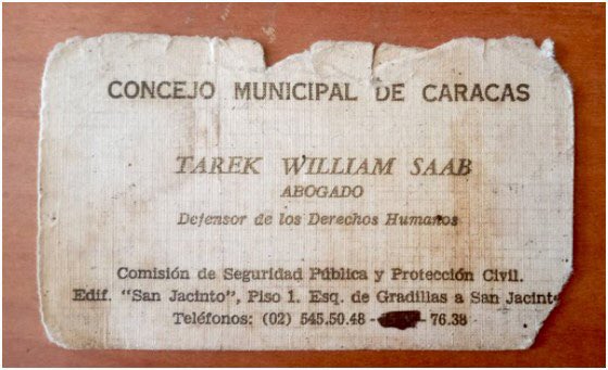 TarekWiliamSaab's tweet photo. #TESTIMONIO tarjeta de presentación: principios de los años 90’ ( ya hace más de 30 años ): cuando me tocó crear y dirigir la primera OFICINA MUNICIPAL DE DEFENSA DE LOS DERECHOS HUMANOS EN #Venezuela https://t.co/vR9aX2AD5C