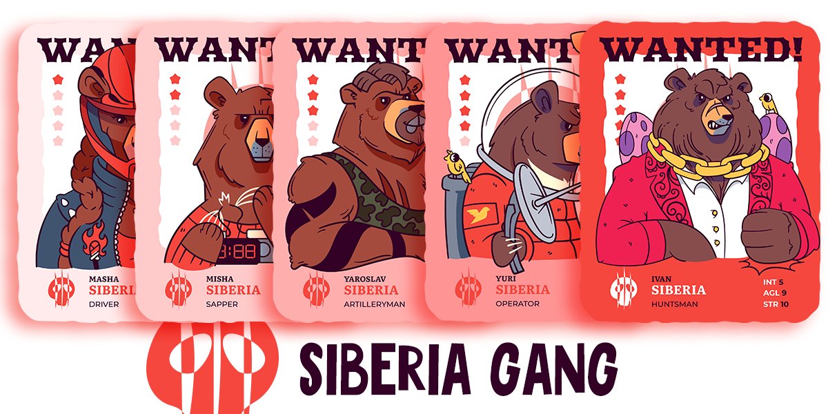 CatShadovv's tweet photo. The Siberia gang is in full force. This gang is more than 20 years old, its founder Ivan was the most authoritative bandit in Russia in the 90s. Therefore, in his detachment the best bears that arrived in Las-Kusamas for wealth.

https://t.co/tJfJq2ZeL6
only on 
@RmrkApp
 
#NFTs https://t.co/UKTneFeZVK