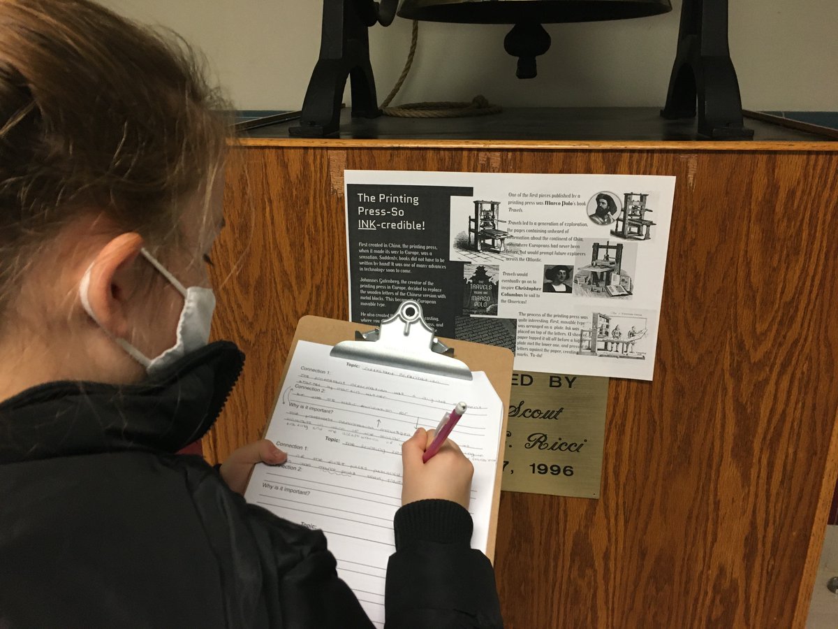 FSD_Scott's tweet photo. 7th finished our gallery walk for our museum exhibit on exploration/colonization. We explored which technological, economic and cultural factors combined to promote overseas exploration by Europeans and learned from each other.#historyiscomplicated https://t.co/rw9VU6b5TN