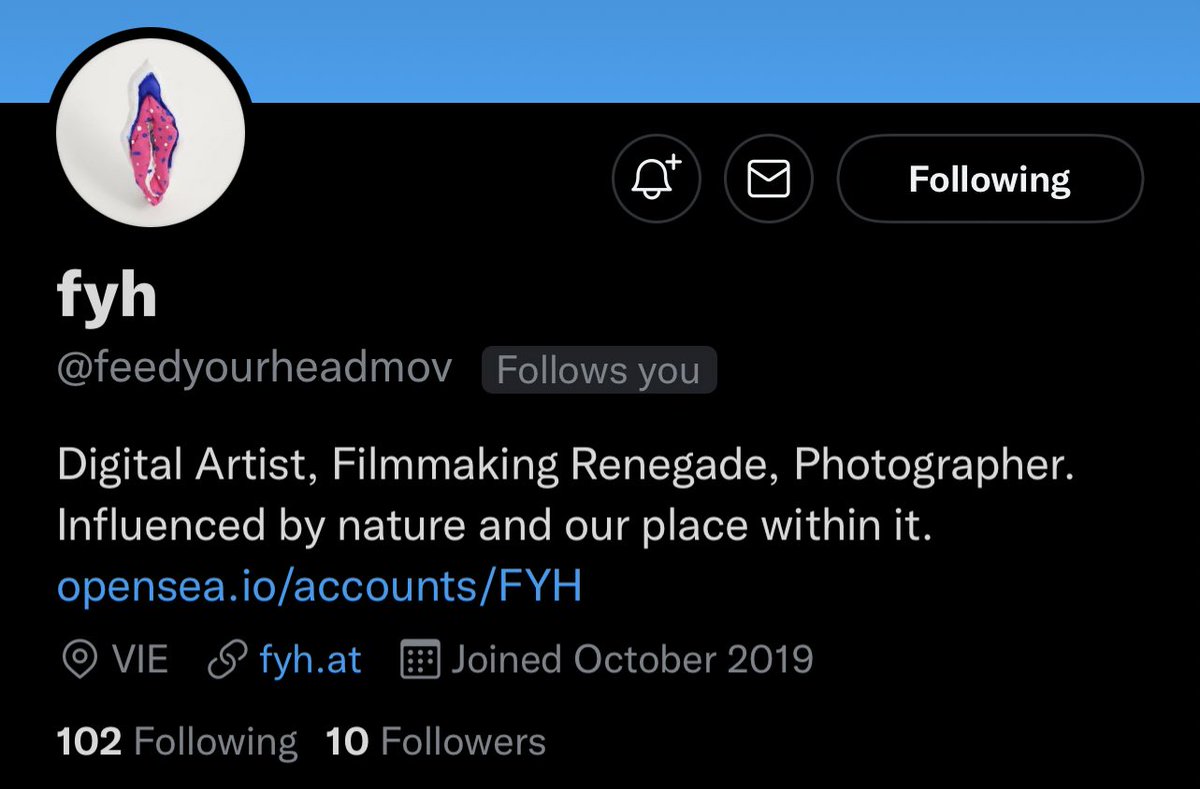 NFTVaginas's tweet photo. You can use our art as your pfp✨✨✨
We feel great because it’s the first time which we have seen our art used as a pfp! 
Thank you @feedyourheadmov for doing that 🤍🤍🤍 https://t.co/VIaz2cDZrL