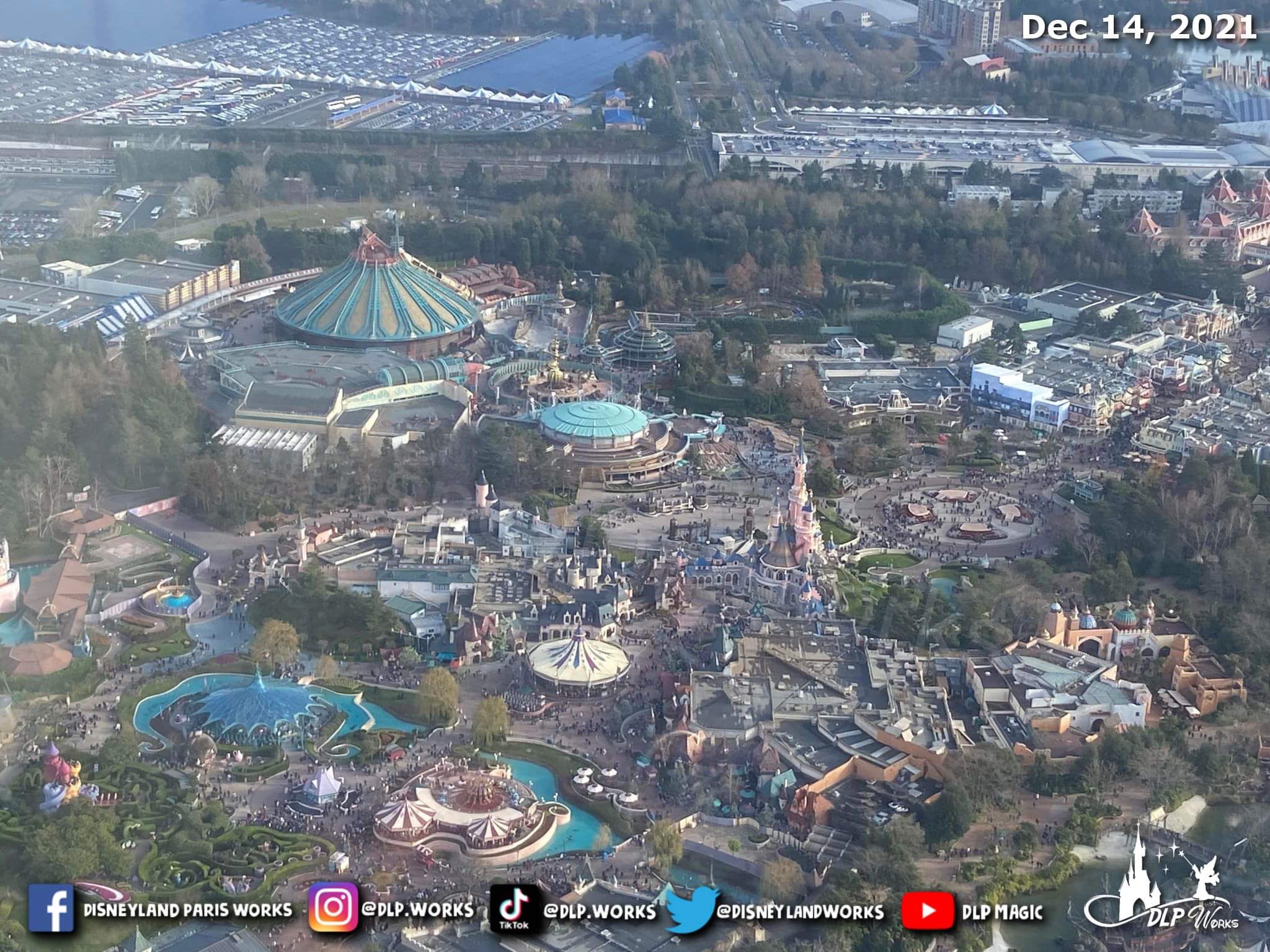 Disneyland Paris Works on Twitter "[Aerial Views] ️ Disneyland Park DisneylandParis December