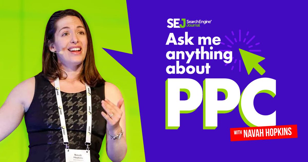 sejournal's tweet photo. Can you lower your PPC costs a little more? Get more clicks? Have questions about cookieless tracking or something else PPC-related? Ask Nevah! https://t.co/4mn0OiwkLZ

#PaidAdvertising #PaidSocial #PayPerClick https://t.co/XHJlh2hmid