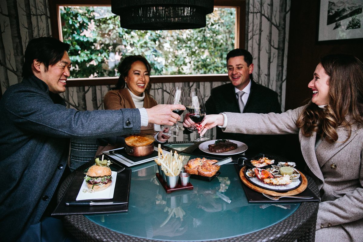 Let it snow! When the weather outside is frightful, the chalets at Bourbon Steak will be just delightful.