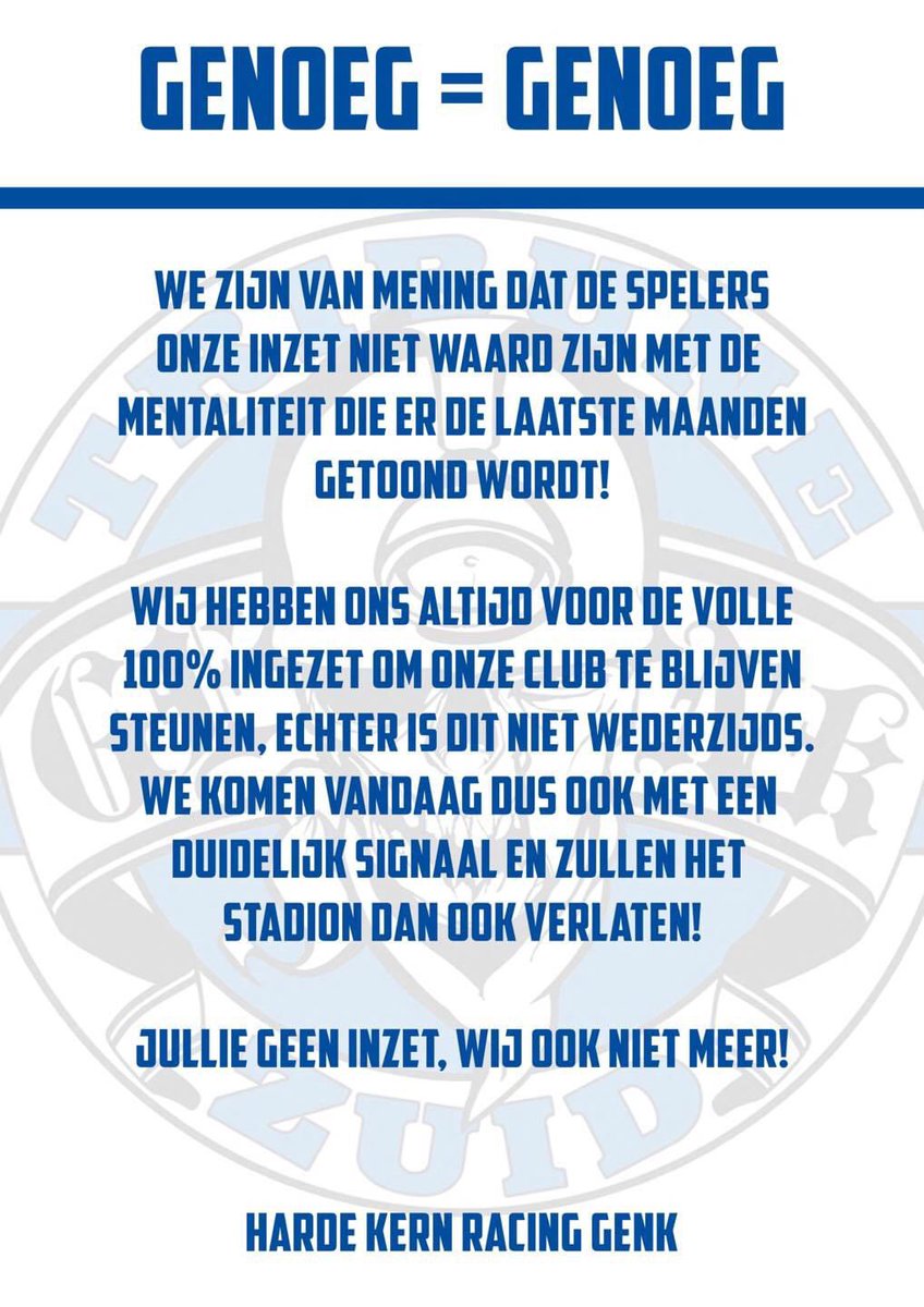 SpotterJust's tweet photo. #tribunezuid @KRCGenkofficial #againstmodernfootball https://t.co/DkoaUWzijp