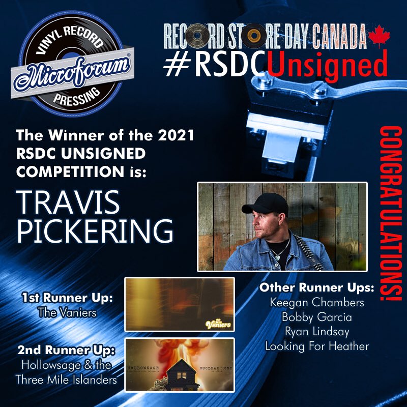 MicroforumVinyl's tweet photo. We are excited to announce our #RSDCUnsigned Competition winner this year. It was difficult to choose just one!
Our winner this year is the talented @Tpickeringmusic from #Alberta. Thanks to @RSDCanada
Congrats & a huge thank you to all who entered!
https://t.co/CTT4JGb444 https://t.co/shDzrl31qw