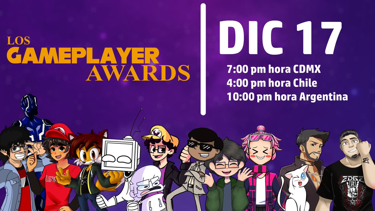 DarkoGameplayer's tweet photo. Los #GameplayerAwards están cada vez mas cerca!
Aqui fecha y horarios oficiales, los veo mañana!! https://t.co/5etLPccv0G