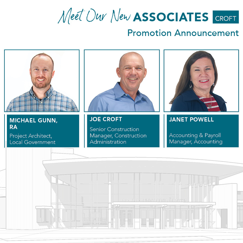 CroftAandE's tweet photo. Congratulations to these talented individuals who have been promoted to Associate. Michael Gunn, Joe Croft and Janet Powell  – we look forward to the leadership you will continue to provide to our CROFT team in your new role as Associate. https://t.co/Y44iTZcXdr