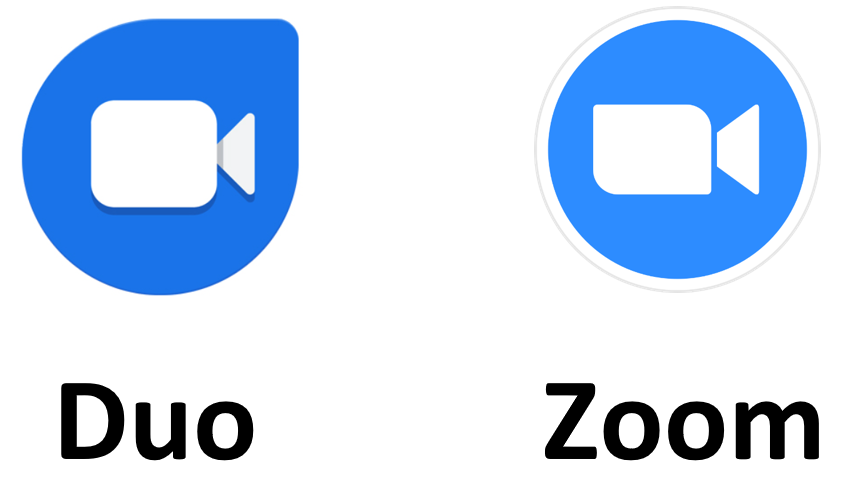 RonaldDanault's tweet photo. You would think that two very popular apps would have done a better job at differentiating their product logos. https://t.co/f2v7EIeSrn