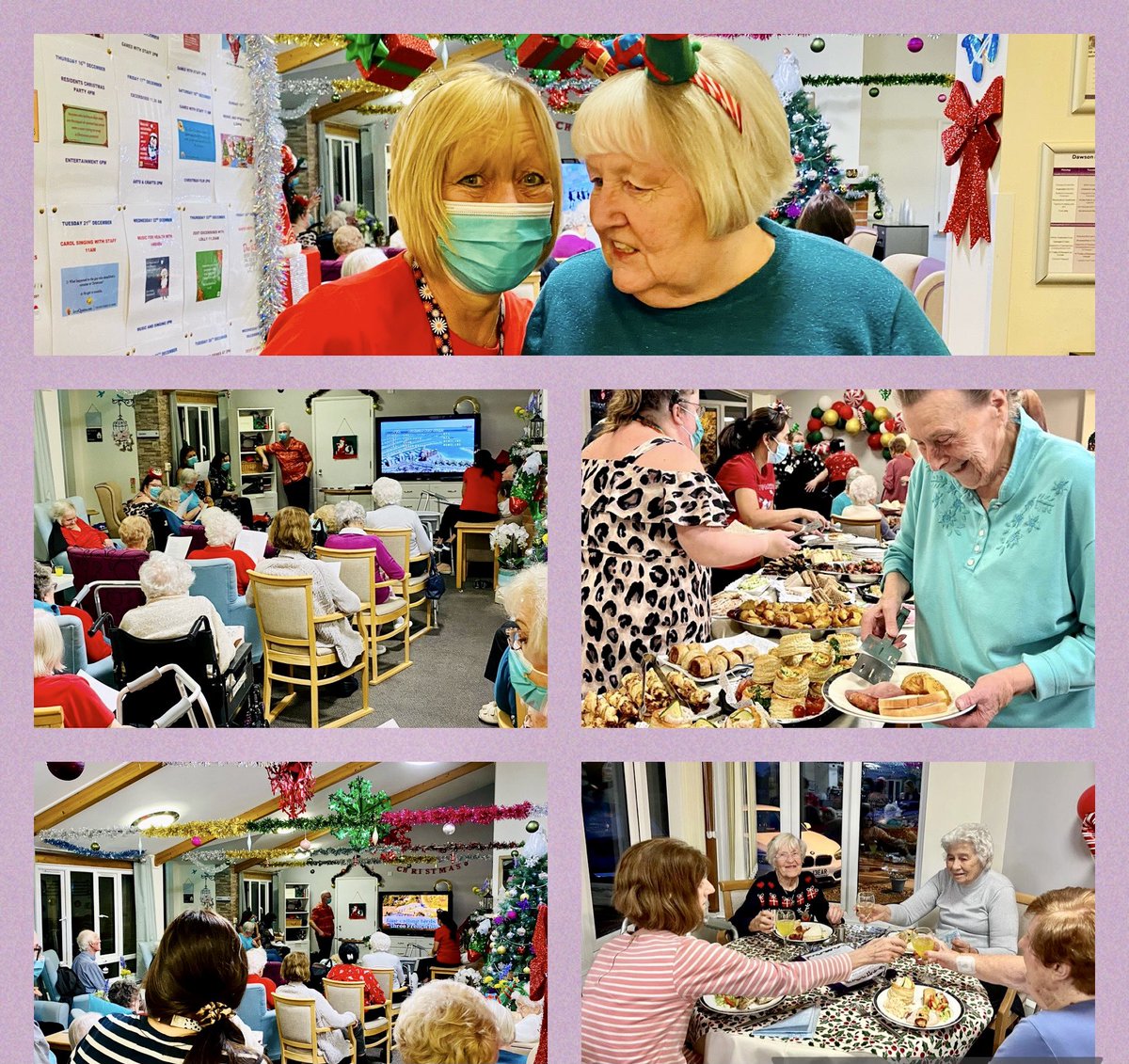 Dawson_Lodge's tweet photo. Our residents and staff Christmas party today @Dawson_Lodge 🥂🎄! A huge ‘Thank You’ to all staff who supported todays event for our residents! Special thanks to our catering team for the amazing food laid as always 🍽 #party #MoveIntoChristmas @AnchorLaterLife @trudiebakescake https://t.co/r5NS2CNviK