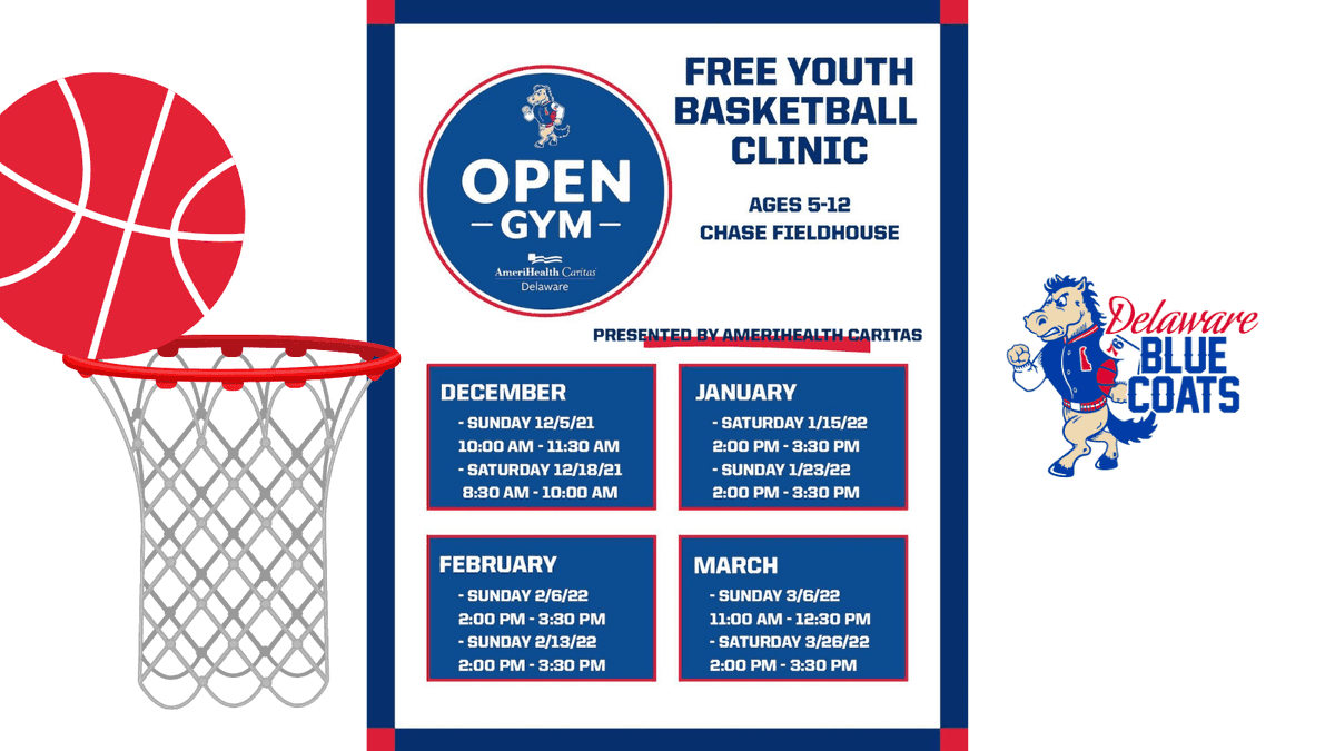 🔵🧥 #GetYourCoatsOn! We're excited to partner with <a href="/blue_coats/">Delaware Blue Coats</a> for its Open Gym Series, presented by @AmCaritas #Delaware. FREE to register/each player that attends receives a T-Shirt!

SIGN UP NOW! 🏀Weekends through 3/26/22 at <a href="/TheChaseFH/">Chase Fieldhouse</a> jr76ers.leagueapps.com/camps/2734959-…

#HealthyHoops