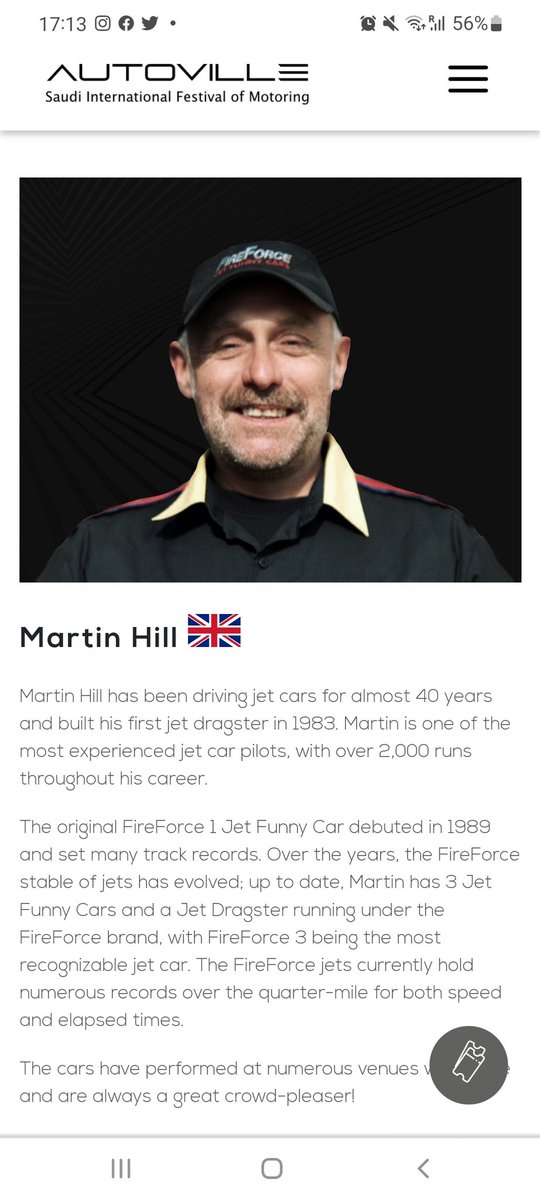 FireForceJets's tweet photo. FireForce 3 will be performing at Saudi Arabia's first @Autoville_me 
#fireforce3 #jetfunnycar #martinhill #SaudiArabia #autoville https://t.co/3cKLdWqqKy