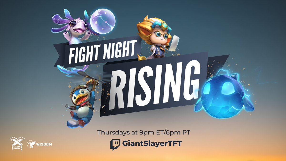 What's that Choncc? Fight Night: Rising? On a Thursday night? At 6pm PT/9pm ET? Let's go! 😎 

Your lobby:

<a href="/AratFb1907/">Mehmet Arat</a> 
<a href="/SmurfSquatch_/">SmurfSquatch</a> 
<a href="/DarthNoob/">darthnoob</a> 
@KuzmaTFT 
<a href="/Ch1wy1/">Jhonatan (Ch1wy)</a> 
<a href="/aniceplum/">Brady Plumley</a> 
<a href="/TftPikachu/">Pika</a>
<a href="/Sunnyshore411/">Jeffrey Tong</a> 

🎙<a href="/Boopasaurusrex/">boop</a> &amp; <a href="/Khroen/">Khroen</a>