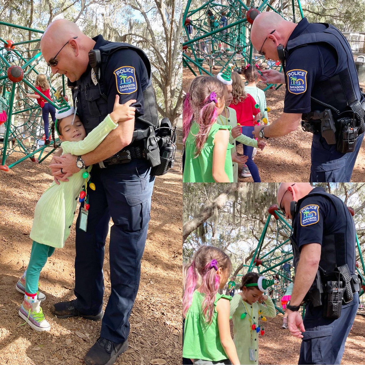 Best SRO Ever! 👮🏼‍♂️ Officer Steve jumped to help fix a broken holiday necklace that belonged to one of my firsties. He goes out of his way to build relationships with as many students, as possible. And I think that is so special. Thanks Officer Steve! It never goes unnoticed! ❤️