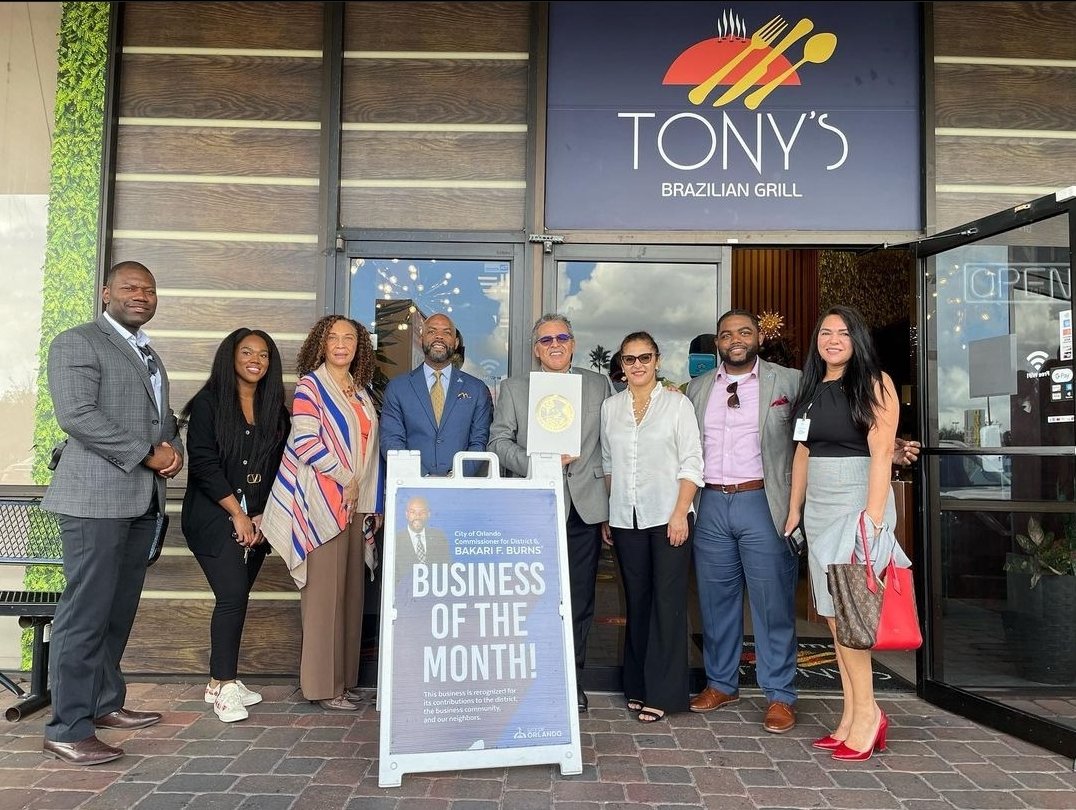 Today we named Tony's Brazilian Grill as the District 6 Business of the Month! With tourists from Brazil returning and our economy improving, we're glad to spotlight our small businesses in the District. #Orldistrict6