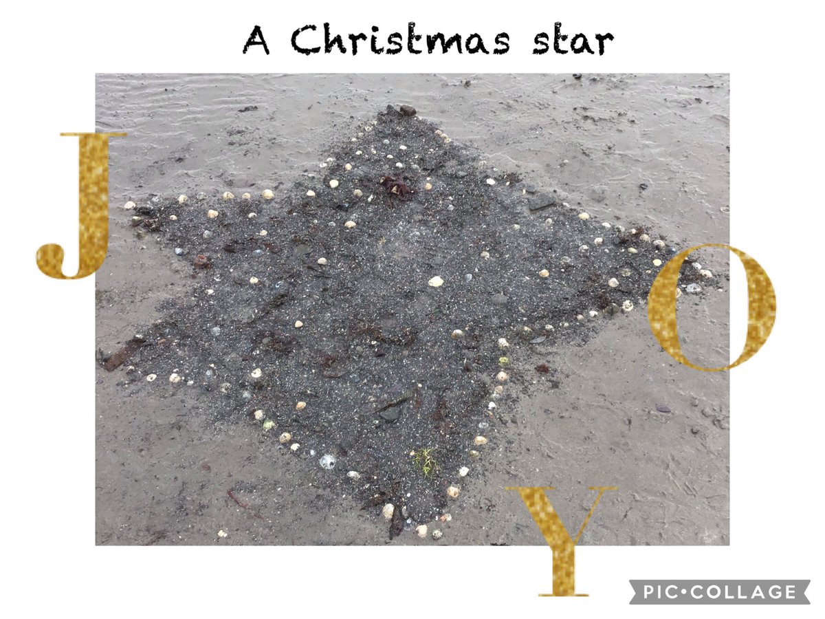 bps_p6's tweet photo. At beach school today P6 created some aMaZiNg Christmas art using resources from the beach. Well done P6 @beachschoolsuk @BallywalterPS @BeachschoolO #beachschool #christmasart https://t.co/jLNNfFABTn