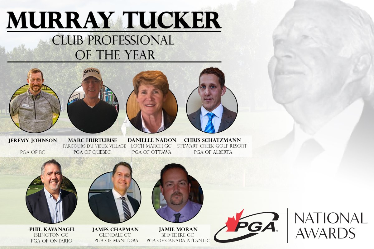 pgaofcanada's tweet photo. We're unveiling four more sets of National Award finalists today!
Congrats to the finalists for the Apprentice Professional of the Year Award, Class "A" Professional of the Year Award, Executive Professional of the Year Award, and Club Professional of the Year Award! https://t.co/drJ9LtRQOh