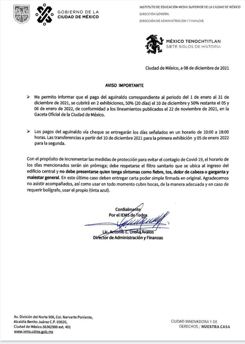 cuartosol's tweet photo. El @SutiemsOrg demanda el pago completo del aguinaldo para los trabajadores del @IEMS_CDMX antes del 20 de diciembre, tal como se establece en la Ley Federal del Trabajo, y no cómo quiere hacerlo la patronal: en 2 exhibiciones, una este año y la otra hasta el próximo año @STPS_mx https://t.co/gsQyUXlIWM