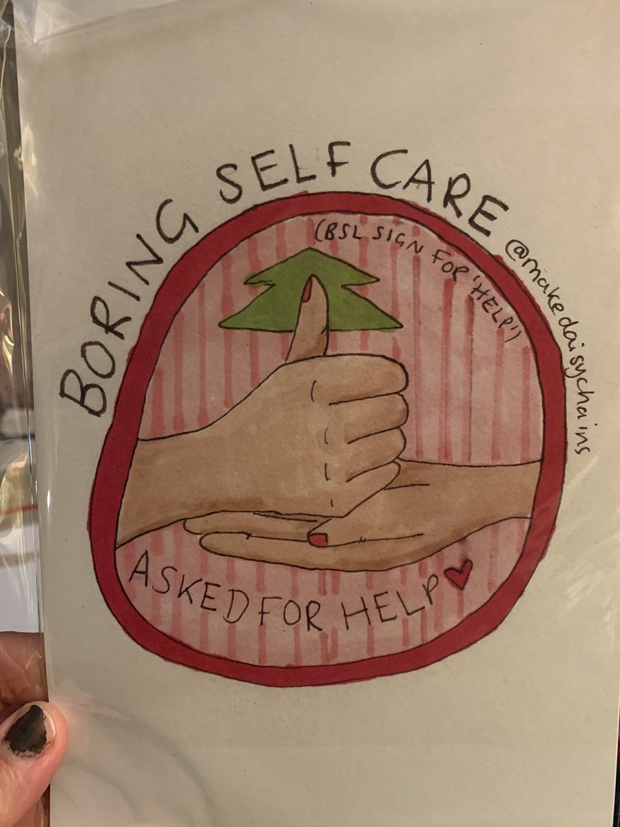 JKA_OTS's tweet photo. What a really lovely print from @HannahtheOT Etsy shop! Thank you! Now I am trying to decide if I want to hang it up in my room or in my office space/cubicle 💕 #boringselfcare #help #britishsignlanguage https://t.co/o7VveeoffN