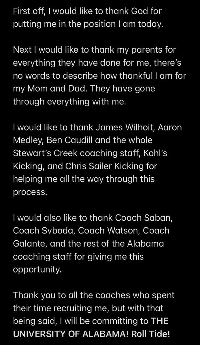 COMMITTED‼️#RTR <a href="/AlabamaFTBL/">Alabama Football</a>