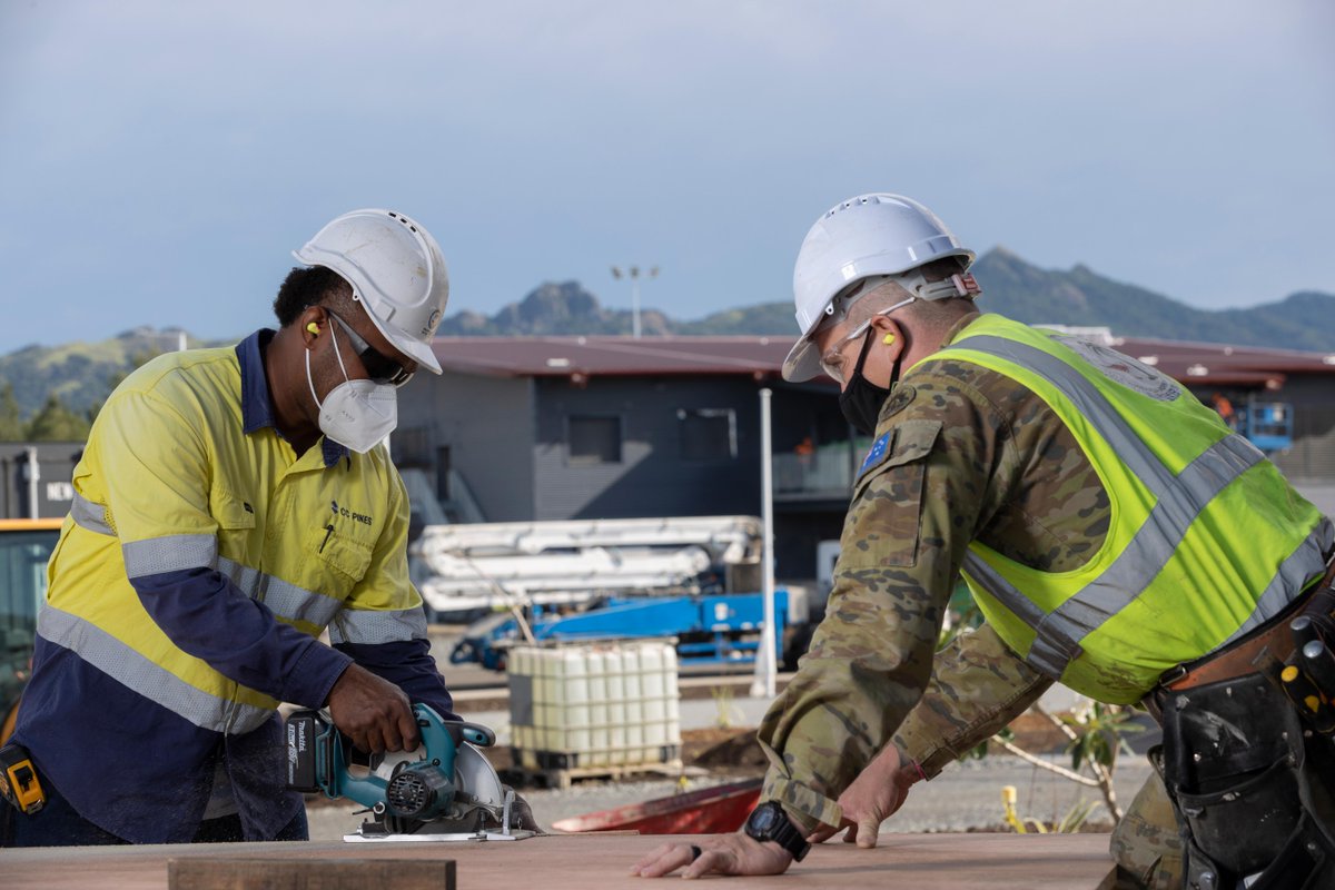 CDF_Aust's tweet photo. ‘Cakacaka Vata’ #YourADF and @RFMF_Media have achieved great progress to redevelop Blackrock Camp in Fiji for completion and handover in early 2022. Vinaka vakalevu to all those who have been involved in the impressive project. 🇫🇯🇦🇺 https://t.co/3r1W7tbKO6