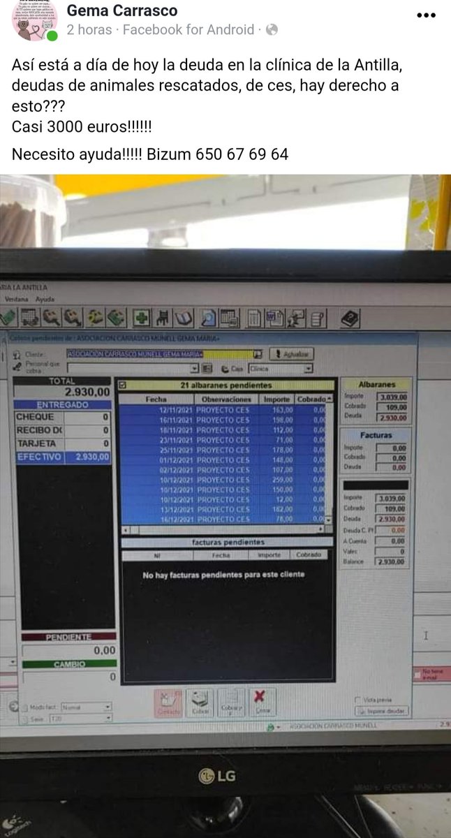 DIFUNDID ayuda para esta chica, lleva ella sola una deuda tremenda por ayudar a los gatos de su pueblo, cualquier ayuda es buena por poca que sea 🙏 COMPARTE <a href="/ChapinFelina/">ColoniaFelinaChapin</a> <a href="/silviaromera1/">Silvia Romera</a> <a href="/DPppeludos/">la_taberna_vegana</a> <a href="/Protex_es/">Protex® - Custom Sportswear</a> <a href="/LunaProtectora/">ProtectoraFundacionLuna</a> <a href="/SosAbuelos1/">SOS Abuelos</a> <a href="/ColoniaGats/">ColoniaGatsLaPlata</a> <a href="/DefensaFelina/">Asociación Defensa Felina de Sevilla</a> <a href="/Gatitud_APG/">Gatitud</a>