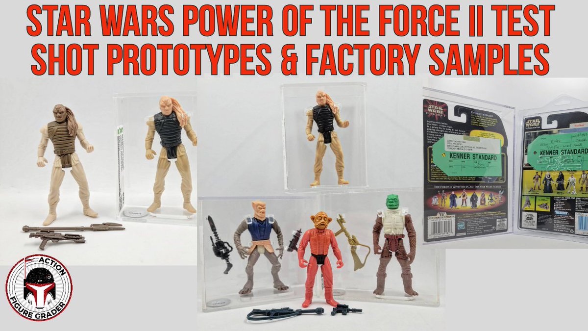AFGonYouTube's tweet photo. A new video is now up with an unboxing of some Power of the Force II preproduction unpainted test shot prototypes as well as a "Kenner Standard" Quality Assurance sample. The link is below!
#starwarsprototypes
#preproduction
#prepro
#prototypes
#potf2
https://t.co/ZGnC562P07 https://t.co/6OtsX0VDyv