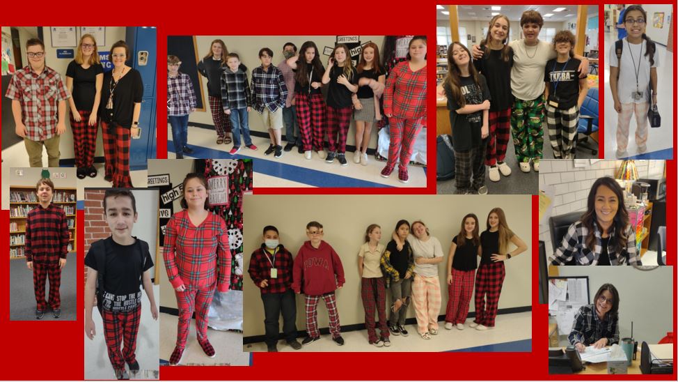 LoflinMS's tweet photo. There was quite a bit of Holly Jolly Plaid today!! Let's keep on shining tomorrow with Shine Like a Light Day. (Wear light up accessories). #bebetterlms #TakeFlightJISD #plaidday #hollyjollychristmas https://t.co/stYaFMYtFJ