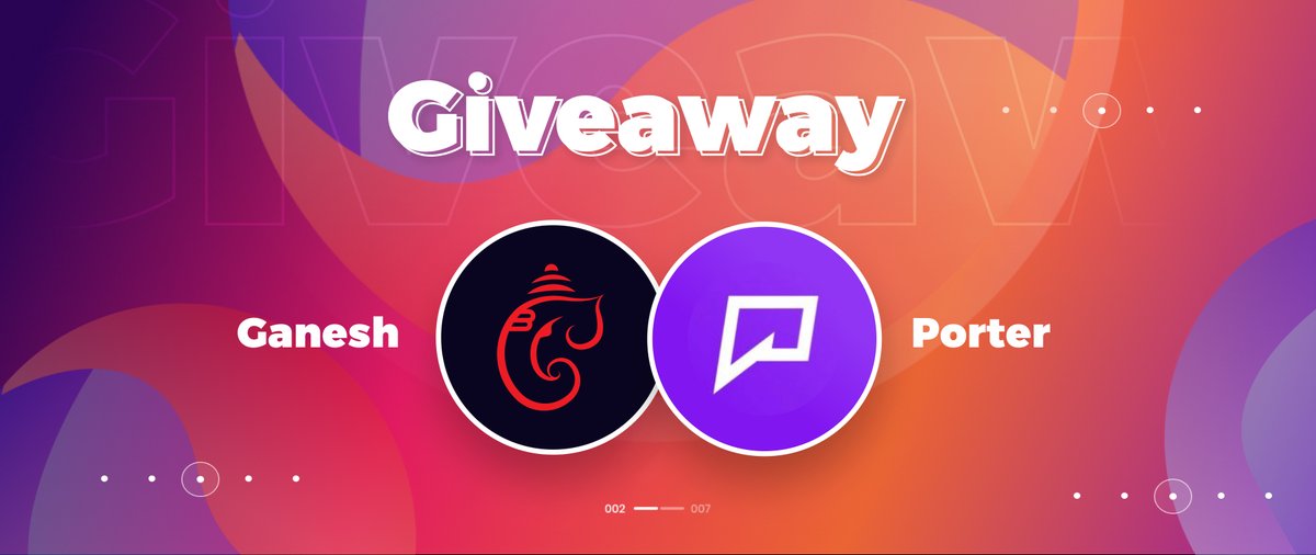 Giveaway Alert 🥳 Prizes: • 2 x Monthly Keys • 2 x 50 Monthly ISPS Rules: • Follow @GaneshBot @PorterProxies • Like & Retweet • Turn your notifications on for both accounts Ends in 24 hours! Good luck! 🎉