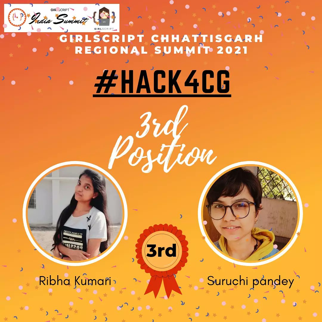girlscriptdurg's tweet photo. ▫️"Everybody has a creative potential and from the moment you can express this creative potential,you can start changing the world 🌎"

The much awaited results of the Regional Summit's Hack4CG 24 hour hackathon held on 5Dec are here!! https://t.co/S0IP9PP3Mh