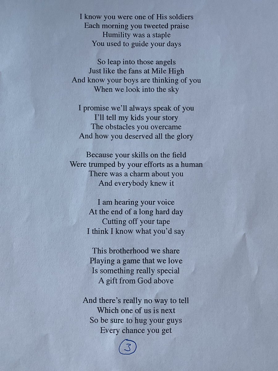 Was finally able to get my words together when it comes to my friend Demaryius Thomas…just wanted to share because I know he touched the lives of many…