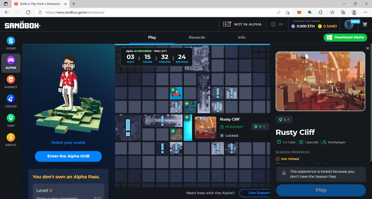 JoraVot's tweet photo. @TheSandboxGame Rusty Cliff 
(3,-1)
#SandboxAlphaContest Day #14 https://t.co/fA9LTLkoTy