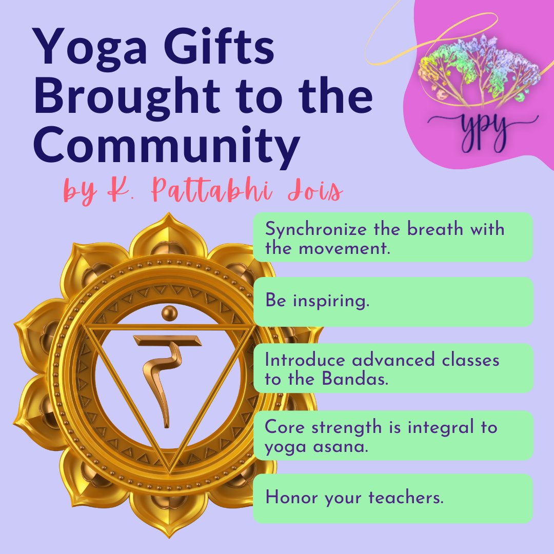 The yoga gifts that K. Pattabhi Jois brought to the yoga education community are: lnkd.in/eAcy_hm9 #yogispayyogi #famousyogi #yogateacher #chakra #modernyoga #yogatrainer #yogi #ancientyoga #vinyasa #ashtanga #meditation #yoga
