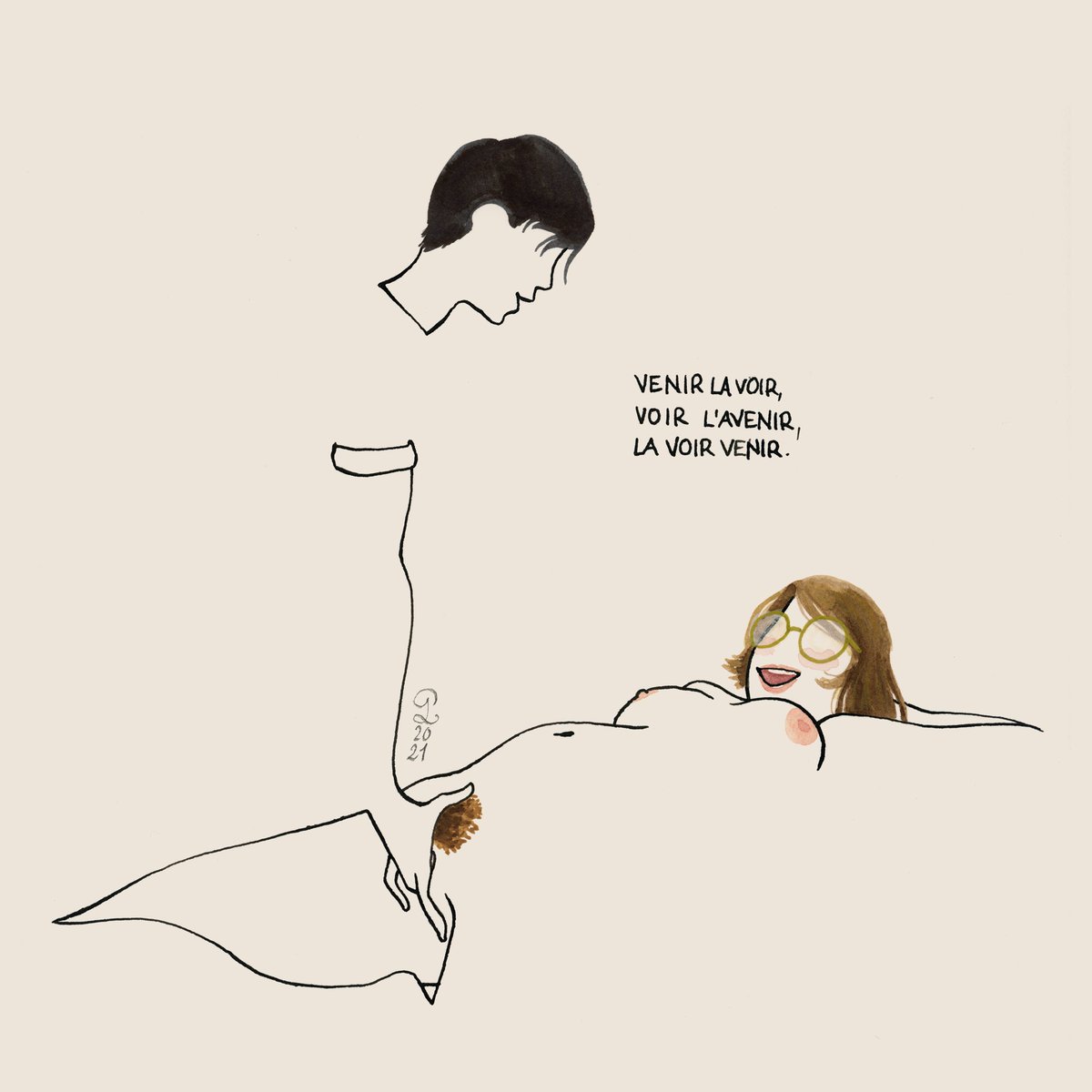 Le dessin de ce soir, dont instagram n'a pas voulu... :(