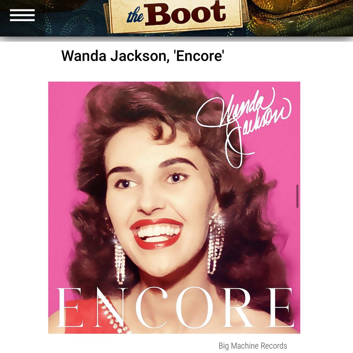 “Encore” has made @theboot_dotcom’s 50 Best Albums of 2021. 

What are your top albums of 2021? Does “Encore” make that list? Let us know! 🤠

#wandajackson #encore #joanjett #bestof2021