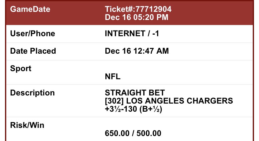 LetsMBGA's tweet image. 12/16 #FREEPLAY Thank you guys

#NFL #TNFonFOX 
$1500 #BoltUp +3.5 (avg line -127)

#CBB 
$1500 App St +12.5 1H (-110)

Let’s have a winning day 😎

Bet slips posted. From 2 different outs to stay under the radar 😎

#GamblingTwitter #NCAAB #FreePicks
