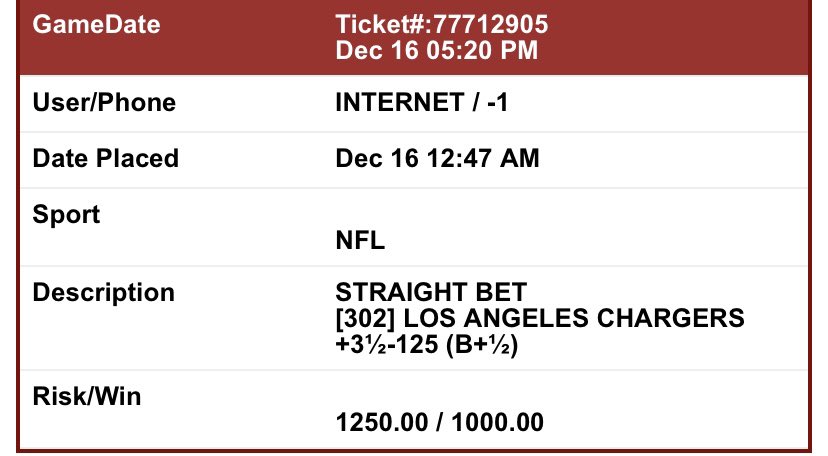 LetsMBGA's tweet image. 12/16 #FREEPLAY Thank you guys

#NFL #TNFonFOX 
$1500 #BoltUp +3.5 (avg line -127)

#CBB 
$1500 App St +12.5 1H (-110)

Let’s have a winning day 😎

Bet slips posted. From 2 different outs to stay under the radar 😎

#GamblingTwitter #NCAAB #FreePicks