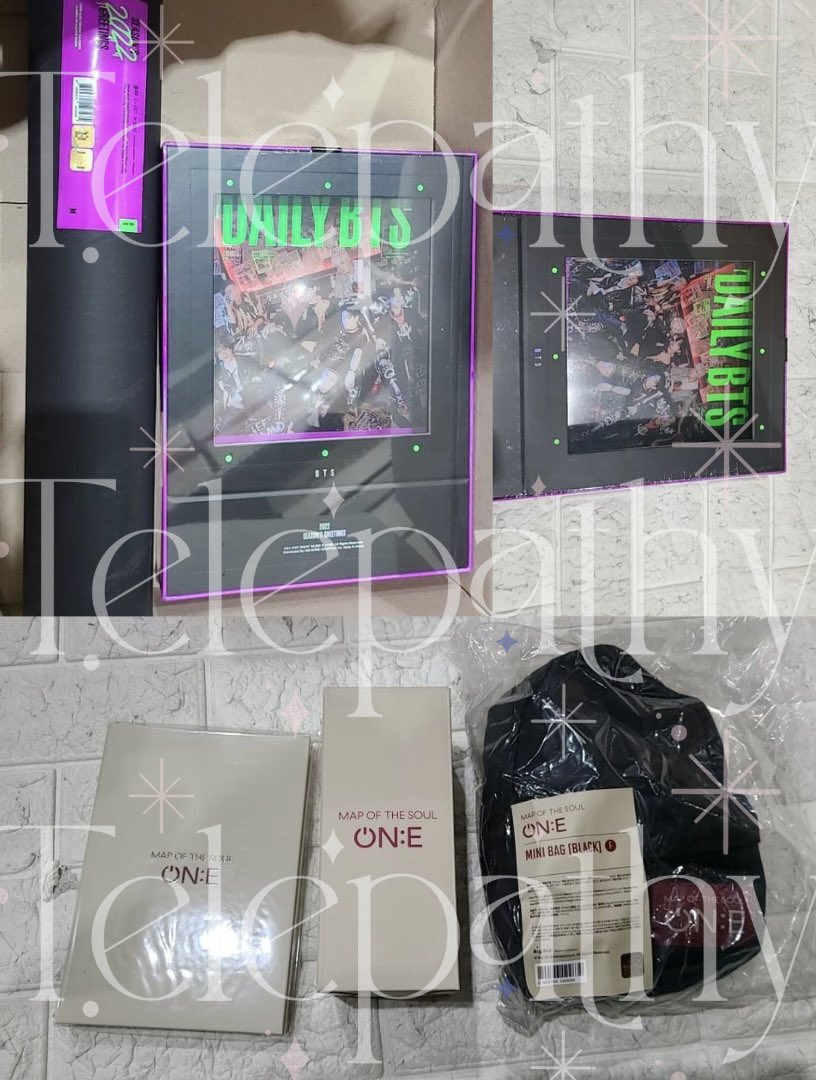 TelepathyShopPH's tweet photo. #TelepathyPHUpdates 

♡̩͙ KR Address Arrivals
    [DECEMBER BOX]

— BTS Season's Greetings 2022
— MOTS ON:E MD (Black Friday Sale) https://t.co/Lbfmon00wR
